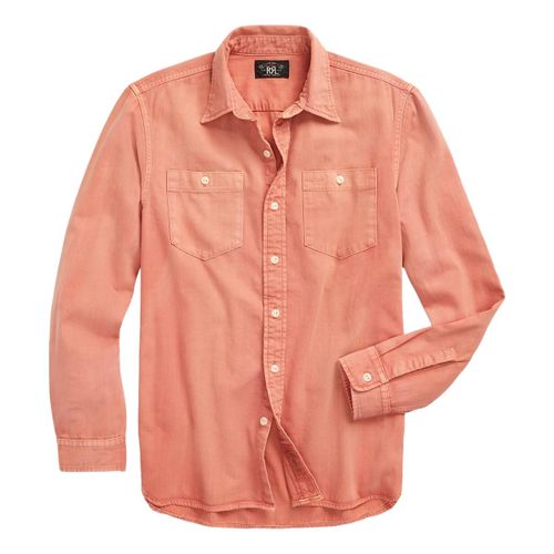 Garment-Dyed Twill Workshirt Service Red