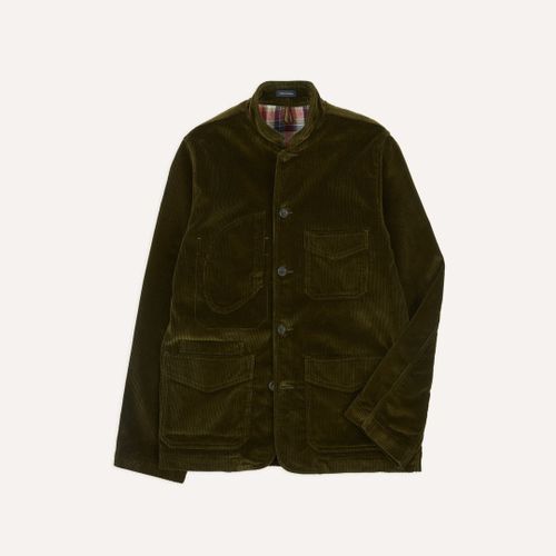 Olive Corduroy Five-Pocket Artist Chore Jacket