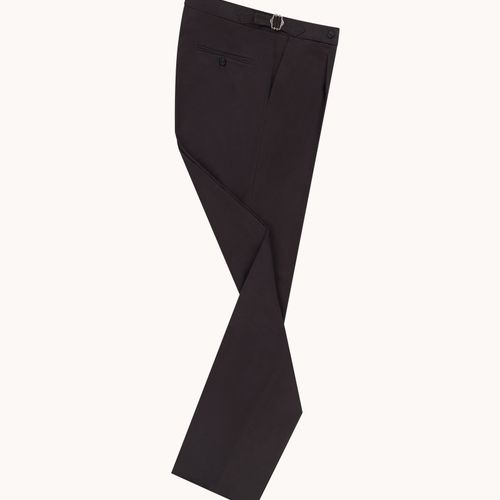 Single Pleat Trouser - Anthracite Brushed Cotton