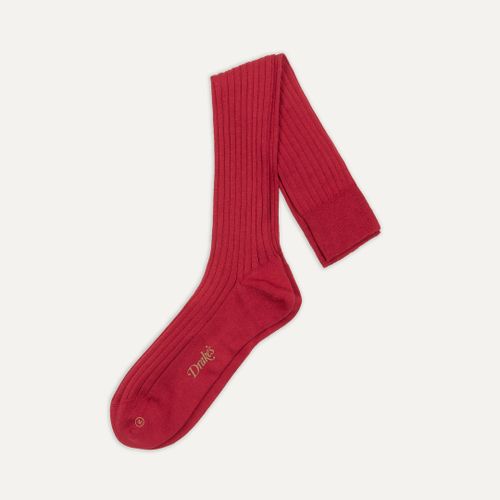 Red Cotton Over-the-Calf Socks