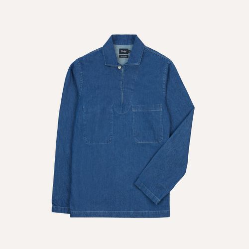 Indigo Rinse Denim Smock