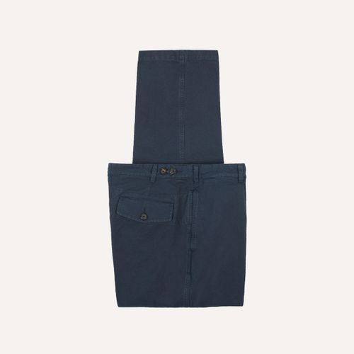 Navy Cotton Canvas Games Trousers