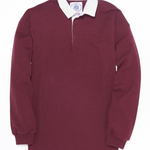 Solid Rugby Shirt - Burgundy