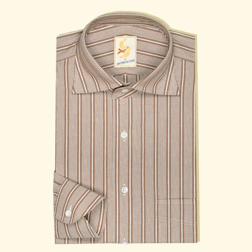 Copper and White Striped ShirtCopper and White Striped Shirt