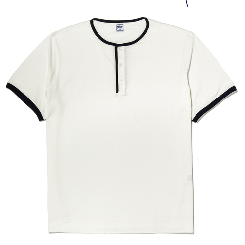 Pique Henley Shirt - White