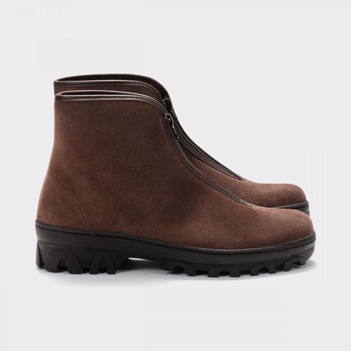 Zip Trainer Boots : Brown