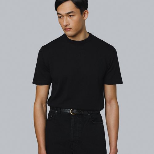 BO Knitted T-Shirt Black Black