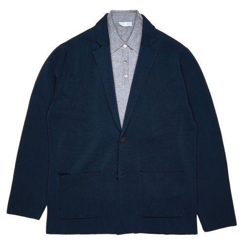 Drumohr Navy Cotton Knitted Jacket (NOS)