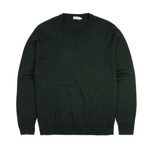 Trunk Harley Merino Crew Neck Sweater: Dark Olive