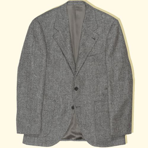 Wool Tweed Sport Jacket - Grey HerringboneWool Tweed Sport Jacket - Grey Herringbone