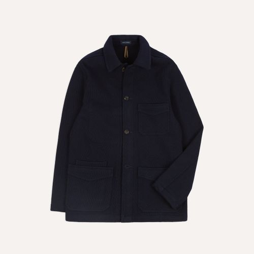 Navy Wool Five-Pocket Chore Jacket