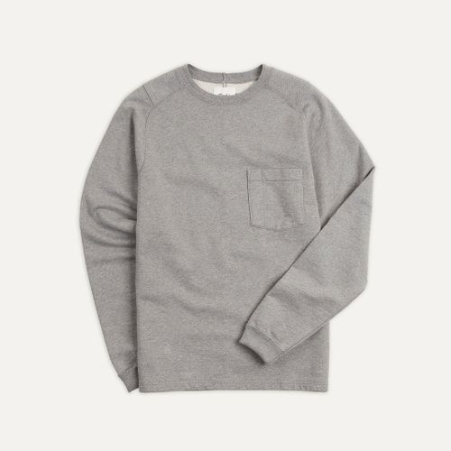 Grey Cotton Long-Sleeve Hiking Sweatshirt