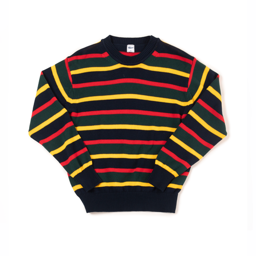 Stripe Crew Neck Sweater - Navy/green