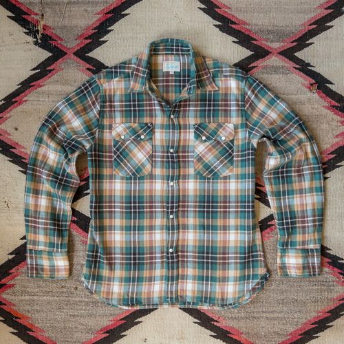 Washed Flannel Pearlsnap Shirt - Logger Plaid