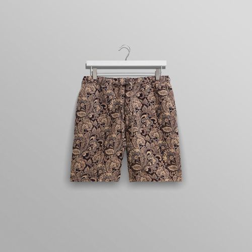 Kurt Shorts Brown Floral Jacquard