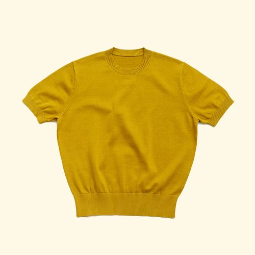 Knitted T-Shirt - MustardKnitted T-Shirt - Mustard