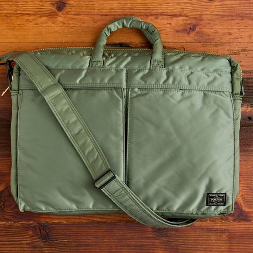 "Tanker" 2-Way Briefcase in Sage Green