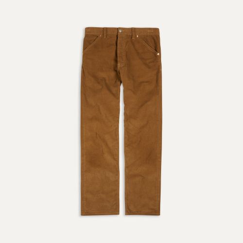 Tan Japanese Selvedge Needlecord Five-Pocket Trousers