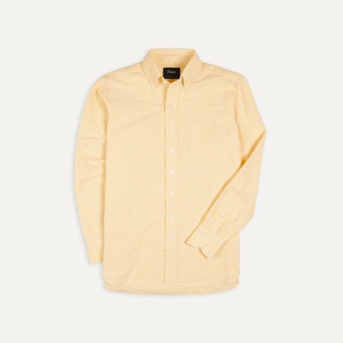 Yellow Cotton Oxford Cloth Button-Down Shirt