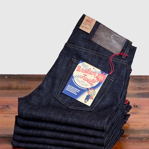 "Slub Stretch Broken Twill" 12.5oz Selvedge Denim - Easy Guy Fit