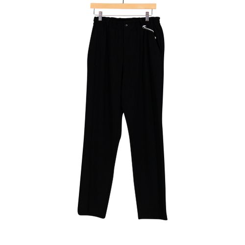 Garbardine Tapered Pants Black Polyester Blend