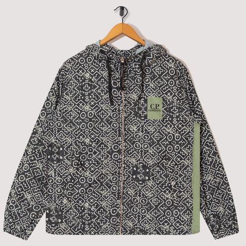 Inca Print Short Goggle Jacket - Green