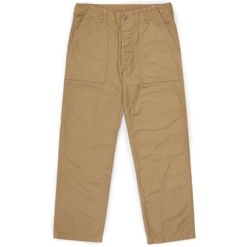 OrSlow Regular Fit Cotton Fatigue Pants: Khaki