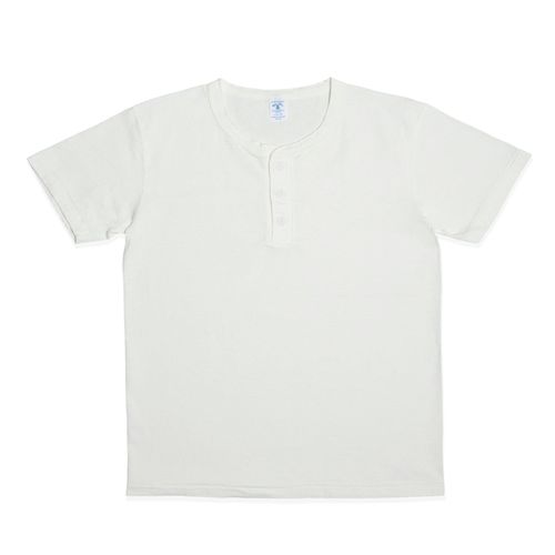 S/S Henley Tee / White