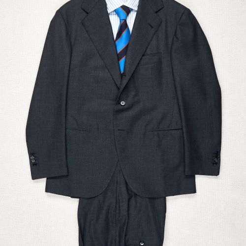 Liverano & Liverano Charcoal Wool Suit Bespoke (Pre-Owned)