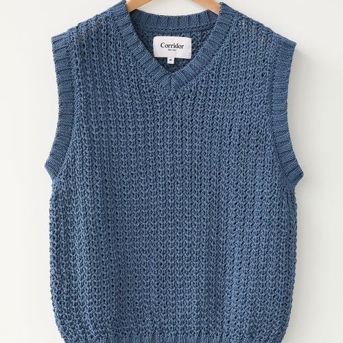 Mercerized Vest - Blue