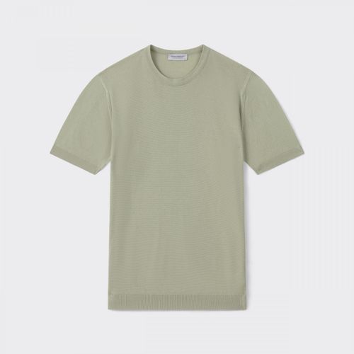 Textured Cotton T-shirt : Sage