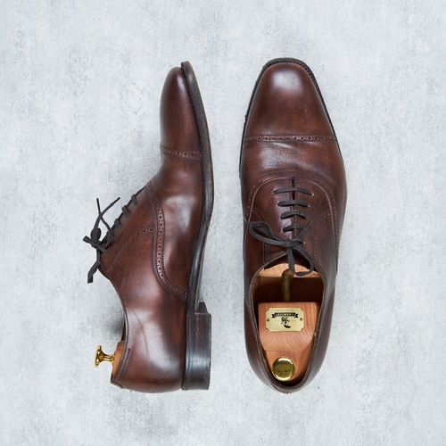 The Armoury Hajime Wyndham Espresso Calf Self-Brogue Oxfords Shoes (Pre-Owned)