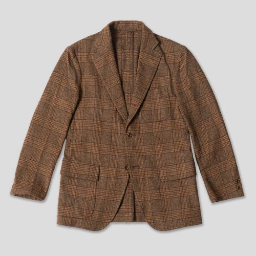 Brown/olive Check With Pane Summer Tweed Sport Coat