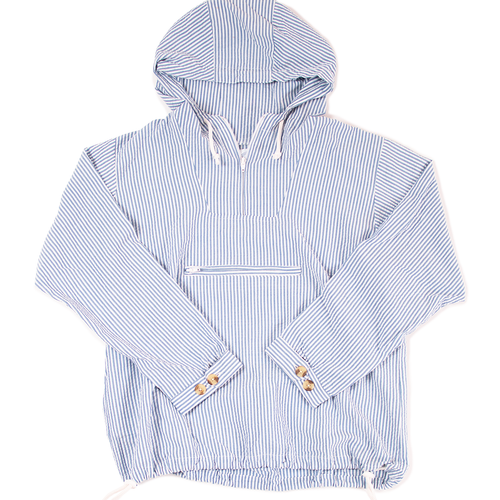 Seersucker Anorak - Blue/white