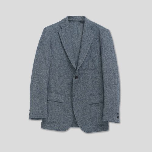 Grey Herringbone Summer Tweed Sport Coat