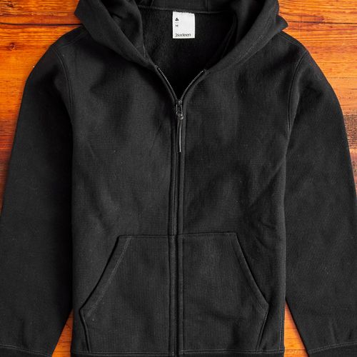 Heavyweight Zip Hoodie in Black