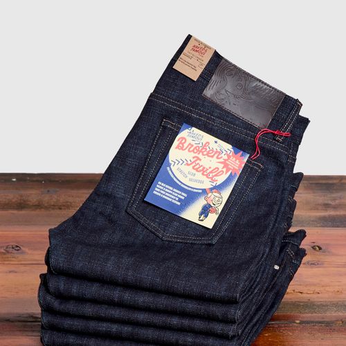 "Slub Stretch Broken Twill" 12.5oz Selvedge Denim - Weird Guy Fit