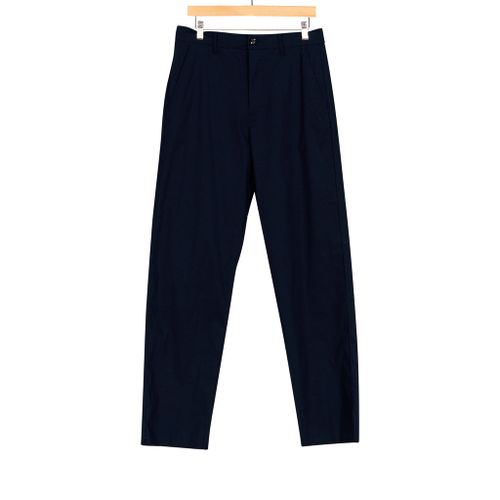 Mattia Poplin Stretch Trouser Navy