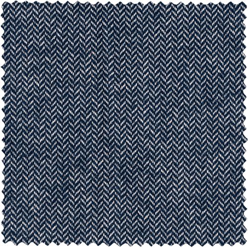 Navy Herringbone Flannel