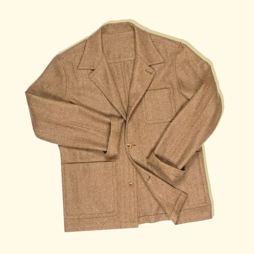 Lazyman Jacket - Fawn HerringboneLazyman Jacket - Fawn Herringbone