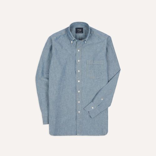 Light Blue Cotton Chambray Button-Down Shirt