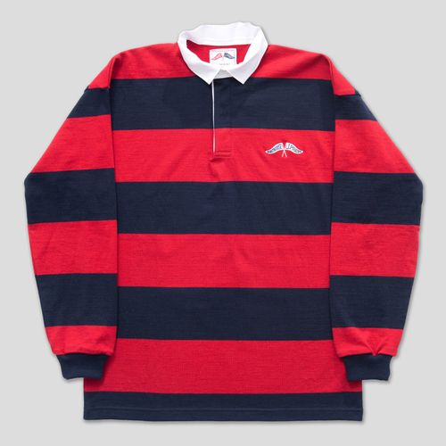 J.press X Boathouse Long Sleeve Rugby Shirt - Navy/red