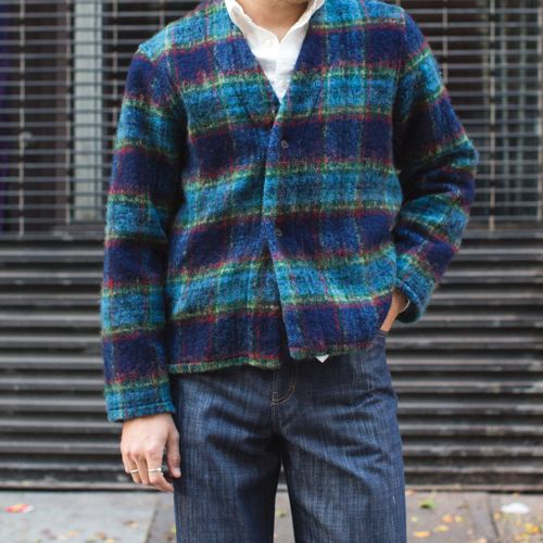 Cardigan Shirt Cerulean Plaid