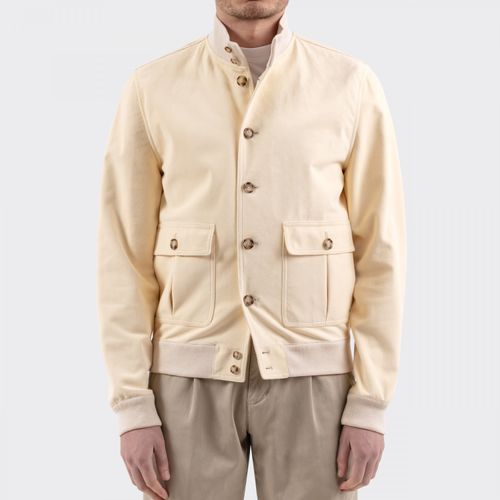 Suede A-1 Jacket : Cream