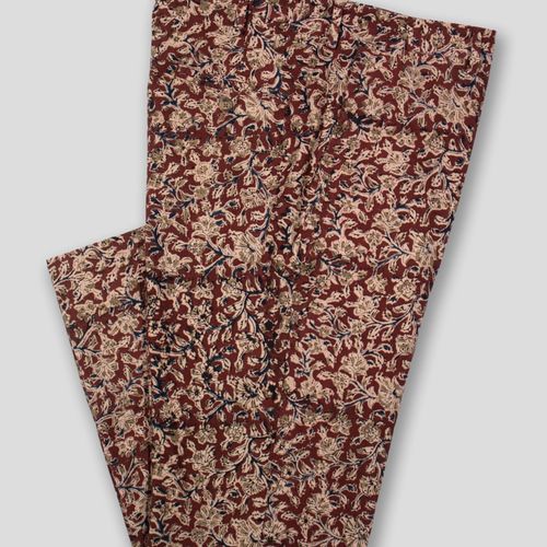 Burgundy Brown Batik Pant - Classic Fit