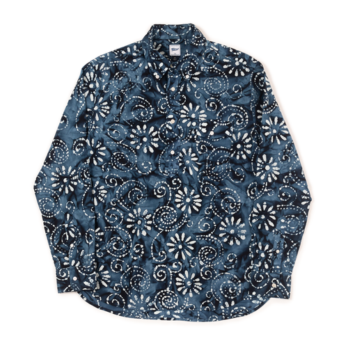 Batik Print Long Sleeve - Navy