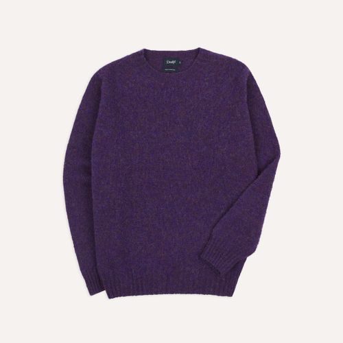 Lavender Brushed Shetland Crew Neck Jumper