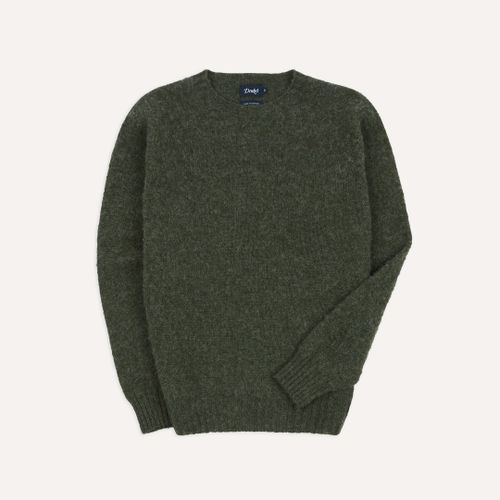 Seaweed Brushed Shetland Crew Neck Jumper