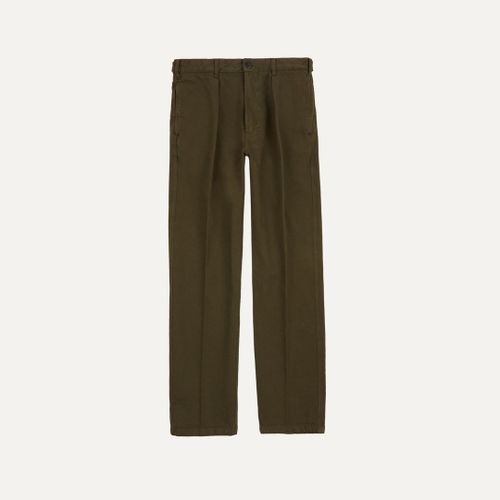 Olive Heavy Cotton Twill Games Trousers