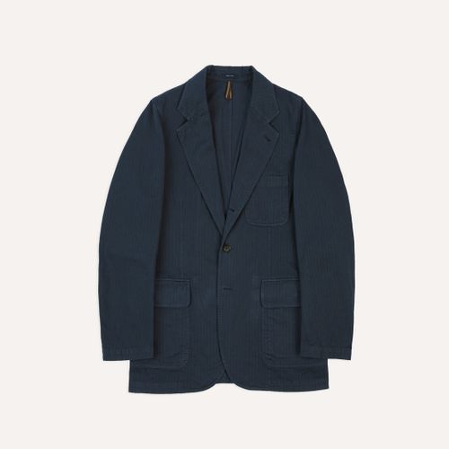 Navy Herringbone Cotton Games Blazer Mk. I